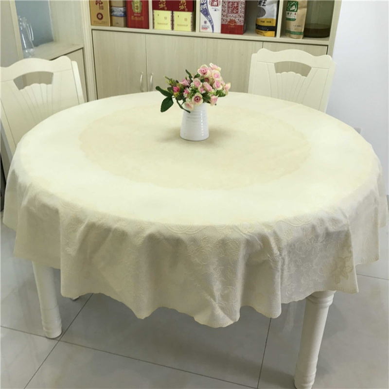 防水防油防烫免洗加厚PVC台布塑料大圆形餐桌布欧式覆膜圆桌桌布