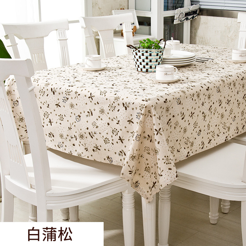 桌布布艺棉麻亚麻小清新欧式桌垫防水田园餐桌布长方形茶几盖布