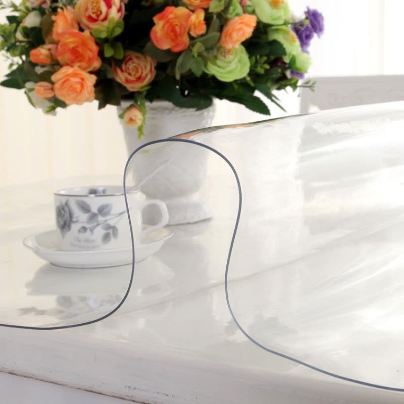 餐桌布PVC桌布防水防油透明台布桌垫水晶板茶几垫水晶垫图片
