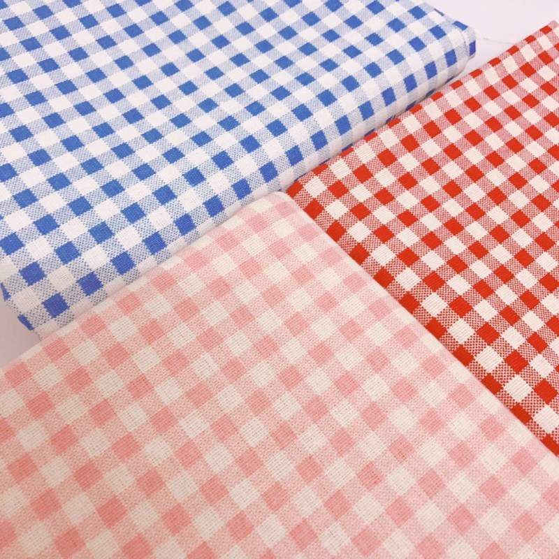 chic少女心粉色格子背景布拍摄道具桌布装饰布棉麻格子布