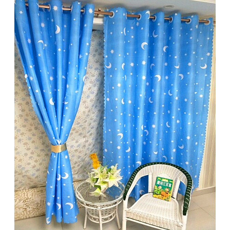 简易窗帘成品定制出租房卧室阳台窗帘布料半遮光布防尘布
