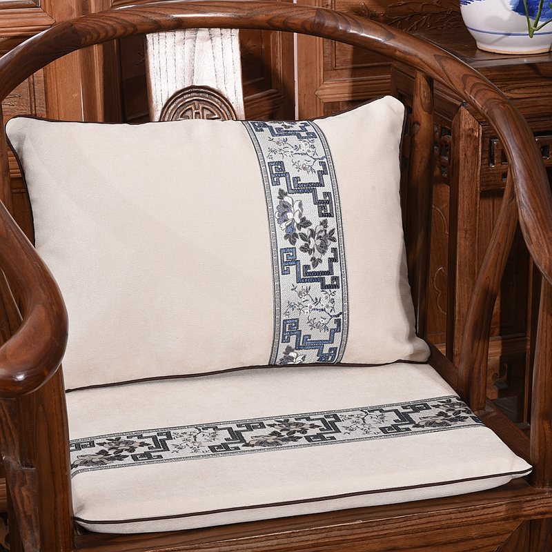 定制红木沙发靠垫新中式抱枕圈椅坐垫餐椅垫子靠枕罗汉床坐垫