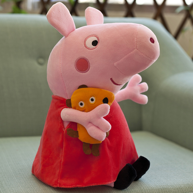 小猪佩琪毛绒玩具配齐公仔佩琪抱枕小熊布娃娃儿童女生生日礼物品