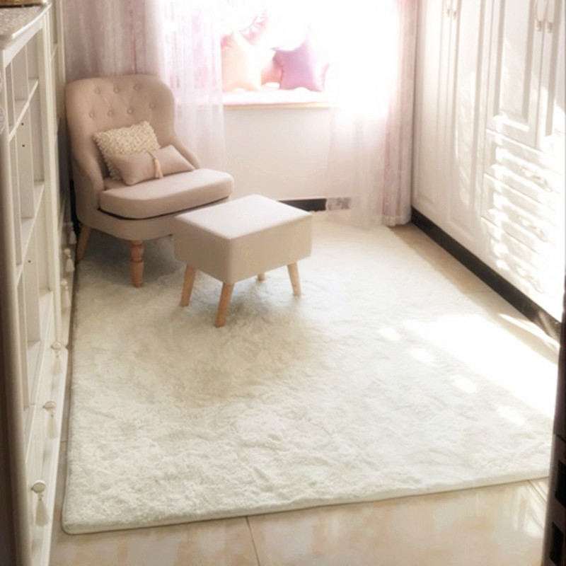 纯色简约现代长方形客厅茶几地毯卧室床边床前满铺毛地毯家用地垫