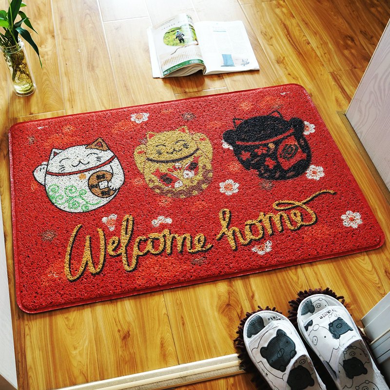 进门垫入户客厅大门口定制家用玄关垫招财猫地垫出入平安地毯创意