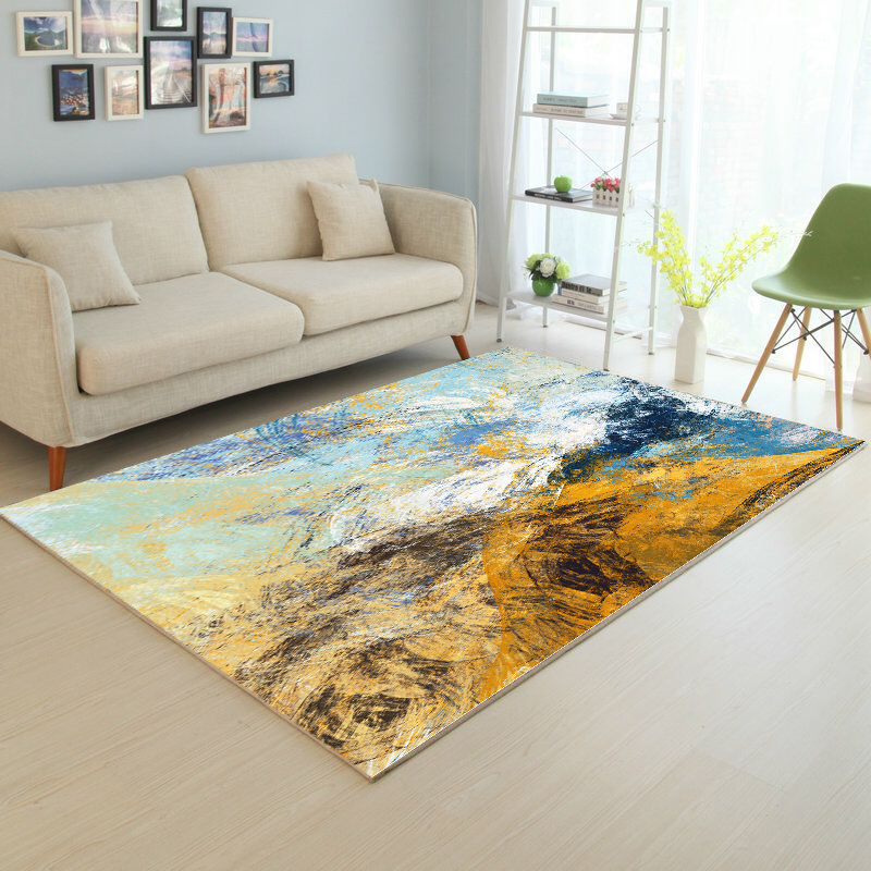 简约现代北欧抽象地毯客厅沙发茶几地毯卧室长方形床边满铺样板间