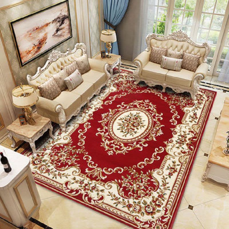 欧式客厅地毯沙发毯茶几垫卧室满铺加厚床边毯家用房间美式长方形图片
