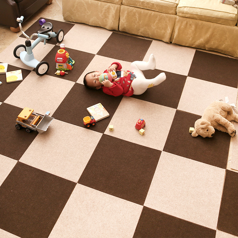 儿童爬行地垫自粘式地板拼接地毯地垫卧室客厅浴室防滑地垫