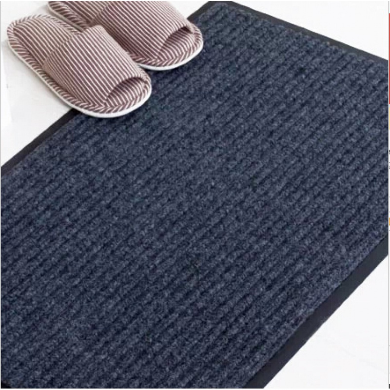 PVC复合地垫双条纹地毯 卷材定制裁剪门垫厨房门口吸水防滑地垫