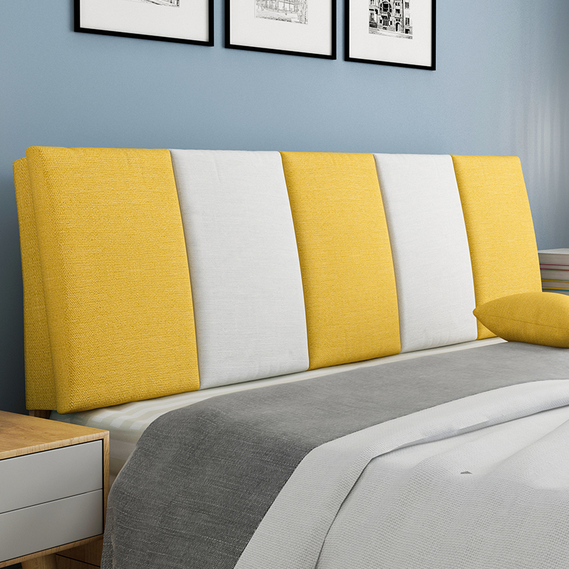 亚麻布艺床头靠垫床头软包床大靠背榻榻米软包靠垫床围可拆洗