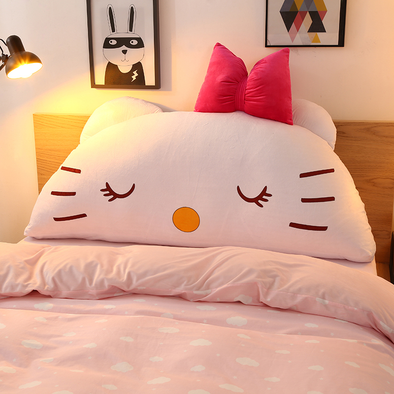 cl水晶绒床头大熊靠背可爱卡通风格靠枕儿童房靠垫榻榻米床头