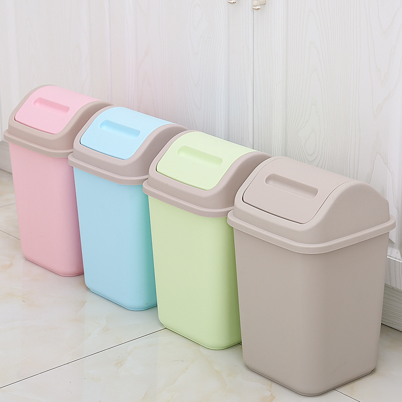 家用摇盖垃圾桶宿舍厨房带盖尿布专用拉圾篓有盖卫生间创意简约大