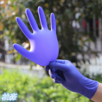 加厚丁晴手套 全麻防滑耐油手套 家务洗衣食品手套 橡胶防护