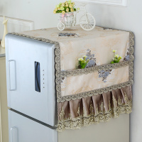 冰箱盖布防尘罩单开门对双开门冰箱罩盖布巾蕾丝洗衣机套帘布艺