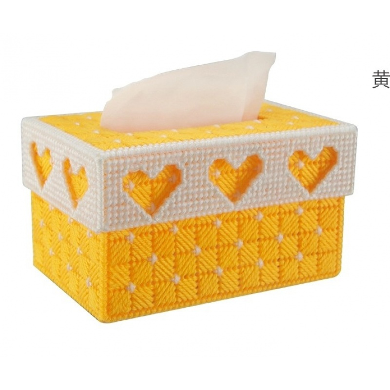 钻石绣十字绣客厅立体绣毛线绣纸巾盒三心款抽纸盒