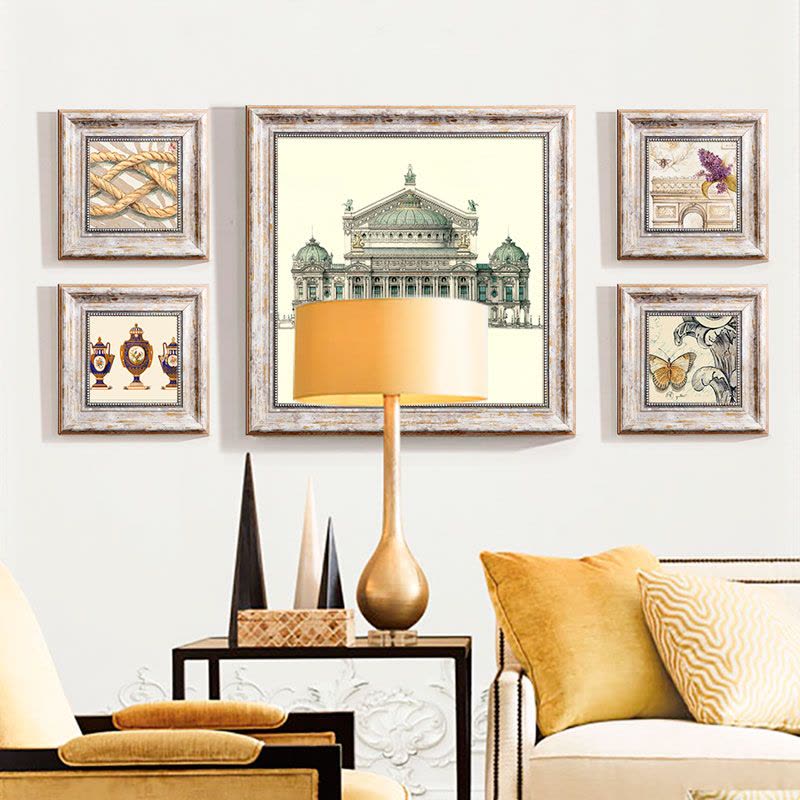 正方形相框美式欧式挂墙摆台8寸10寸14寸5寸3寸装饰画框创意图片