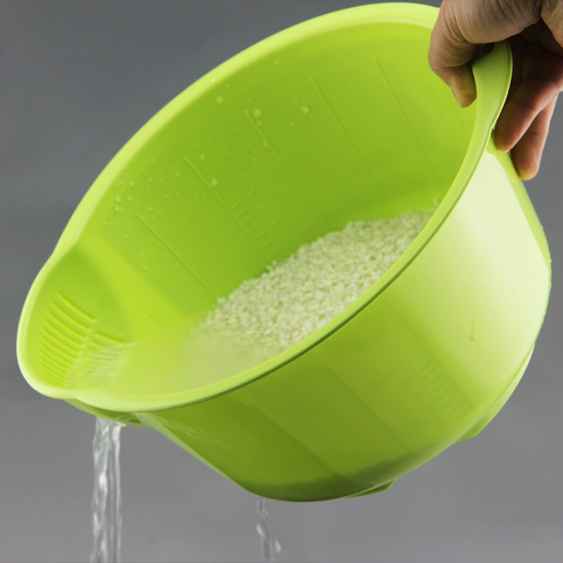 闽威家居器皿 塑料淘米盆洗米筛 加厚洗菜盆沥水盆淘米器果盆果盘果篮