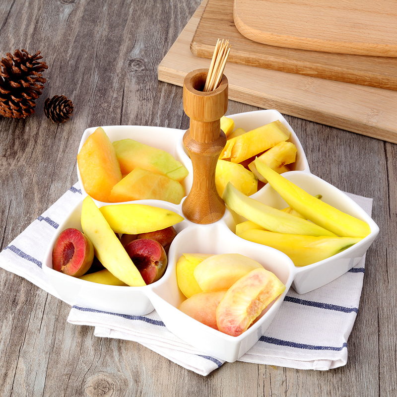 欧式创意陶瓷坚果水果盘零食盘子客厅家用干果酒吧多功能ktv拼盘