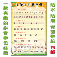 小学生汉语拼音字母表 儿童早教墙贴一年级教材挂图 声母韵母识图