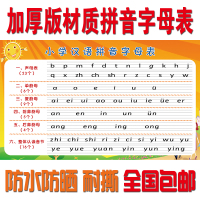 小学生汉语拼音字母表 儿童早教墙贴一年级教材挂图 声母韵母识图