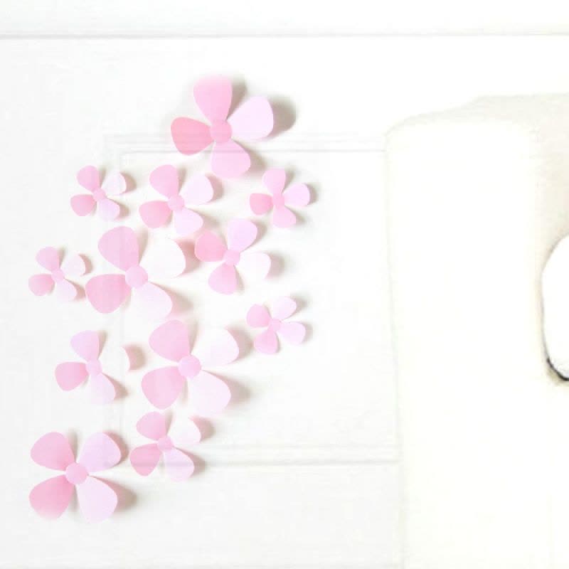 沙发欧式小花3D立体客厅卧室冰箱柜子仿真自粘纯色花朵墙贴纸贴画图片