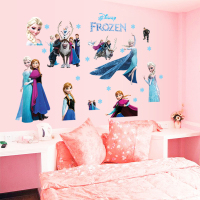 卡通动漫冰雪奇缘爱莎公主墙贴画儿童房小女孩卧室可移除墙画贴纸