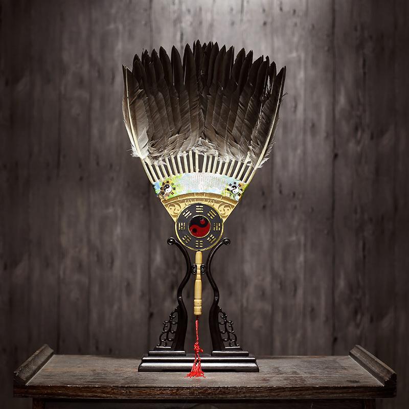 鹅毛扇孔明扇羽毛扇子诸葛亮扇子羽扇工艺扇礼品扇道具扇子