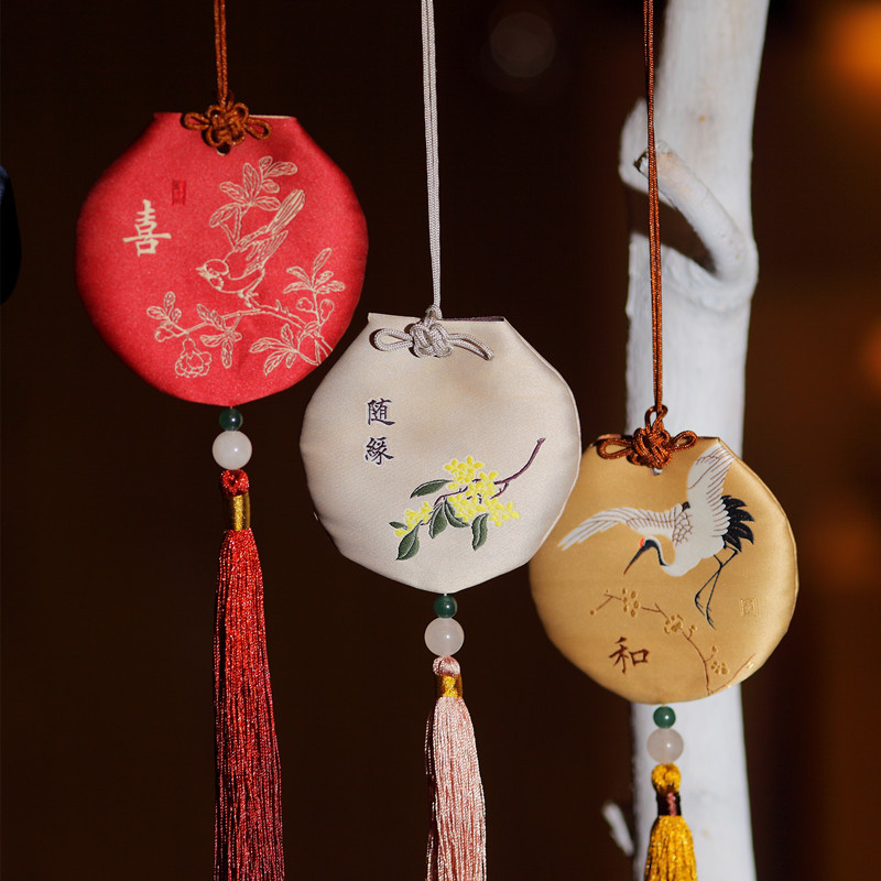 随身持久手工香囊diy空袋古风小吊坠车用挂件香包香料包