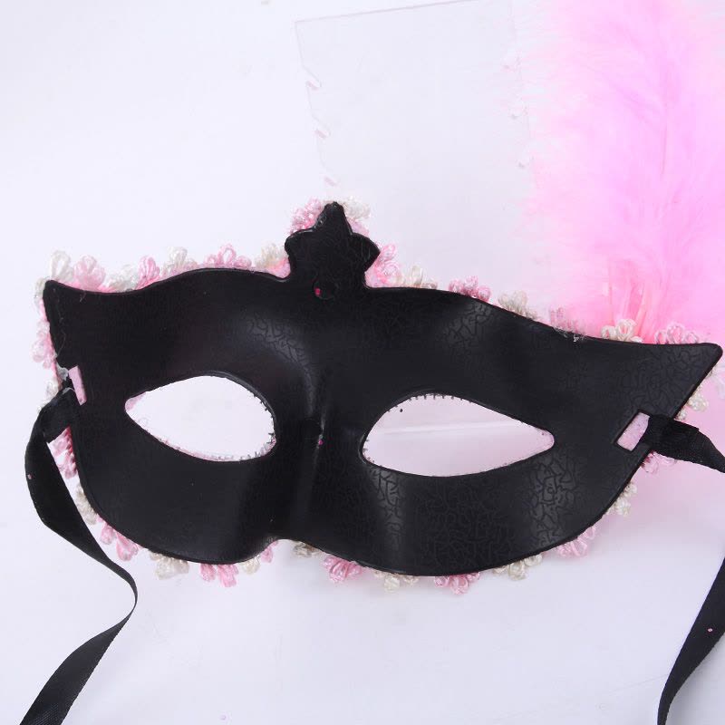 圣诞节万圣节冰雪奇缘女童成人儿童面具艾莎表演羽毛化妆舞会面具图片