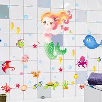 卫生间瓷砖防水贴画幼儿园墙面装饰淋浴房玻璃贴画儿童卧室墙贴纸