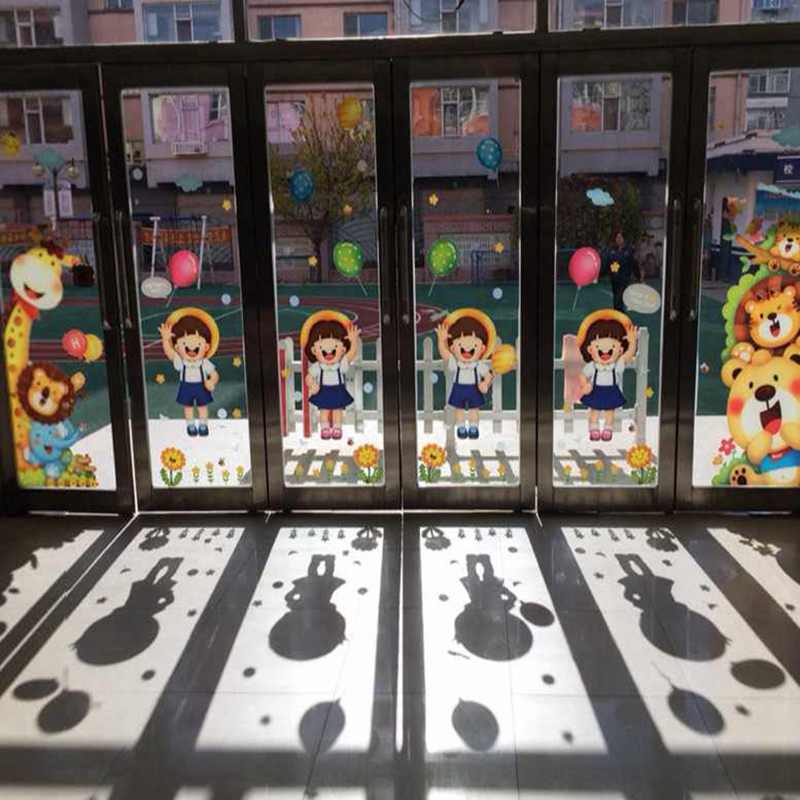 幼儿园玻璃贴纸双面 窗贴创意卡通儿童房防水墙贴装饰门贴画