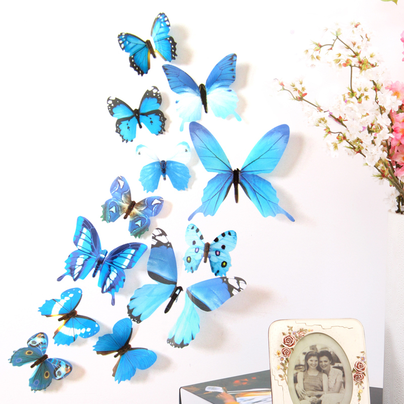24只蝴蝶墙贴造型图图片