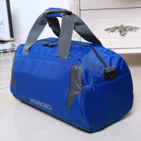 运动健身包男训练圆筒桶包单肩斜挎包女手提旅行包小行李包袋_3 蓝色