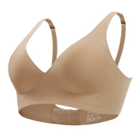 可莉允果冻条素肌无痕睡眠内衣女薄款无钢圈小胸聚拢调整型少女文胸奶罩胸罩