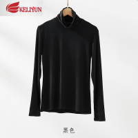 可莉允莫代尔秋衣女高领打底衫薄款发热春秋可外穿内穿修身打底保暖内衣胸罩