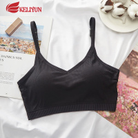 可莉允内衣女薄款无钢圈学生高中聚拢美背吊带小背心少女文胸运动发育期胸罩