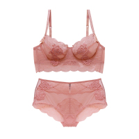 可莉允樱桃蜜性感超薄内衣女薄款法式蕾丝调整型大胸显小收副乳大码文胸胸罩