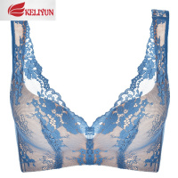 可莉允诗婷文胸罩蕾丝美背聚拢小胸性感内衣女无钢圈侧收副乳防下垂上托胸罩
