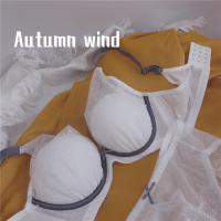 可莉允无痕光面胸衣女士蕾丝性感内衣透气无钢圈文胸聚拢上托显大胸罩胸罩