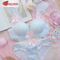 可莉允可爱玉桂狗内衣少女心软萌甜美蕾丝小胸聚拢加厚无钢圈文胸罩套装文胸套装