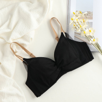 可莉允无痕内衣女无钢圈小胸平胸专用文胸罩聚拢调整加厚少女内裤一套装文胸套装