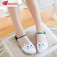 可莉允仙蔷船袜女隐形薄款防滑丝袜子女夏季短袜丝袜可爱浅口低帮韩国丝袜