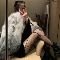 可莉允春夏季性感黑色透视网袜袜薄款打底袜子连裤袜女士丝袜长袜潮丝袜