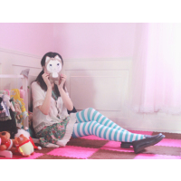 可莉允春夏日系软妹高个子加长丝袜不透肉大腿袜cos蓝白条纹高筒袜薄款丝袜