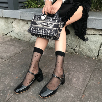 可莉允2020新款复古波点小圆点百搭超薄包芯丝短袜小腿袜丝袜女夏季薄款丝袜