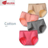 可莉允4条装女士内裤女棉三角裤中腰胖mm加肥加大码棉少女式底裤头内裤