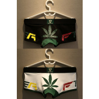 可莉允2条装男士内裤棉日系素色男平角裤个性潮流U凸囊袋四角短裤衩内裤