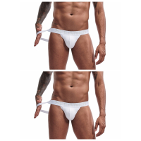 可莉允2条装男士内裤 双丁棉舒适透气螺纹精梳棉色性感丁字底裤内裤