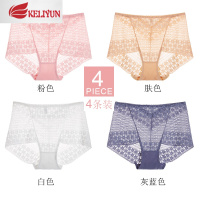 可莉允4条 高腰收腹提臀女士蕾丝内裤女性惑 性感大码诱惑舒适短裤内裤