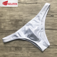 可莉允梵卡兹男士三角内裤青年低腰性感半包臀拉丝面料比基尼小三角裤内裤